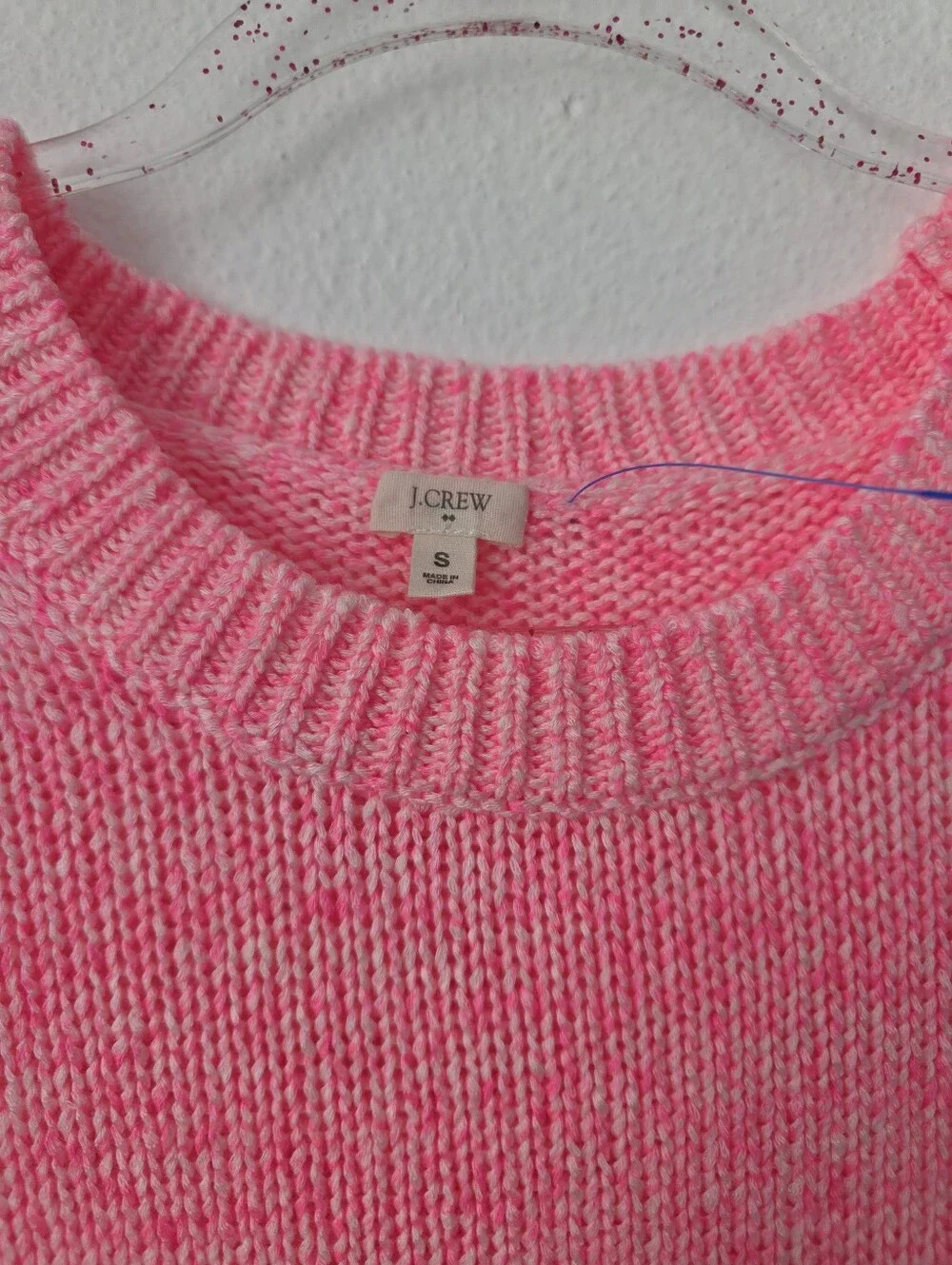 J.Crew Pink Chunky Knit Crewneck Sweater - Size S